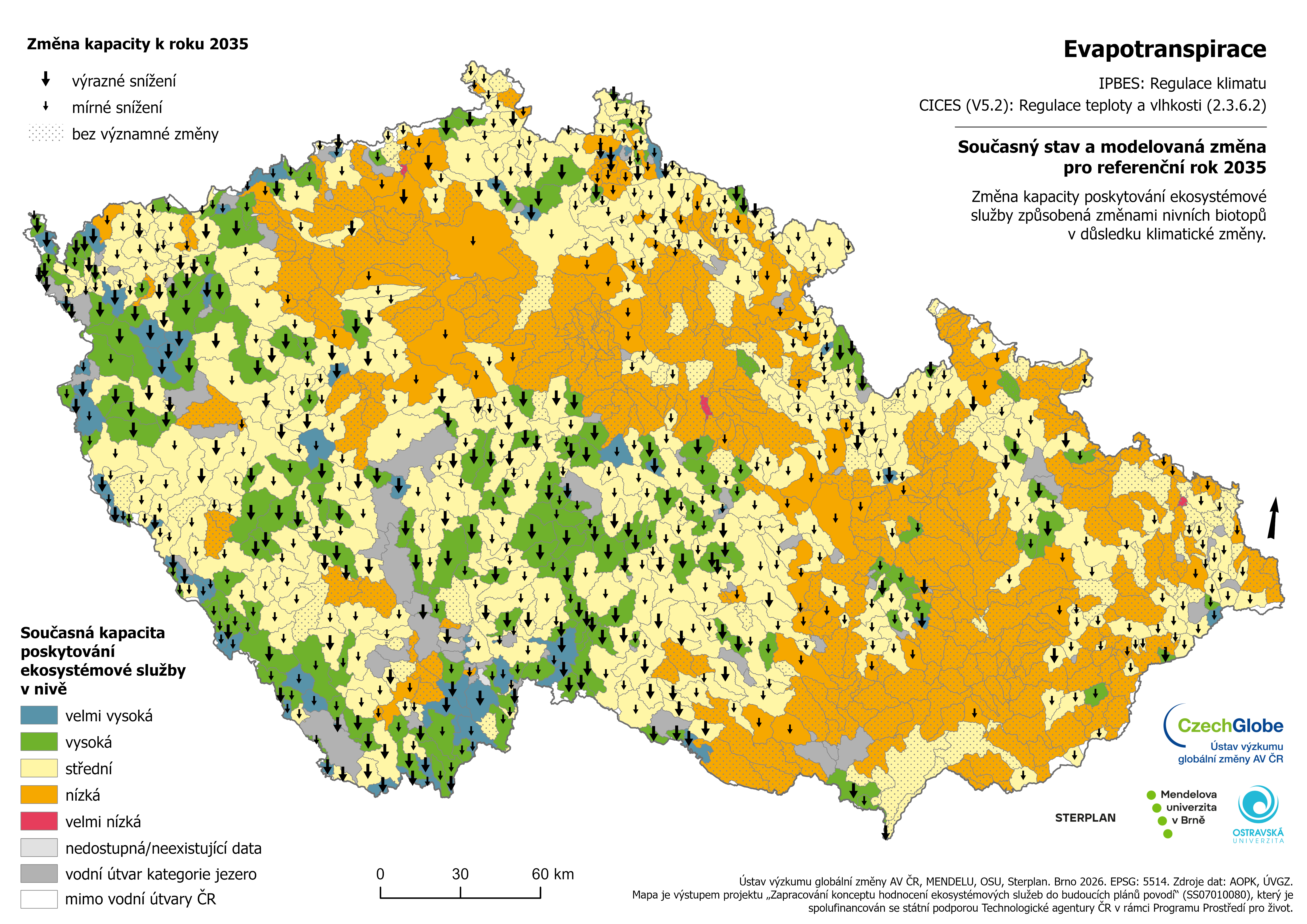 17n-K-35 - Evapotranspirace v nivě (2035), porovnání se současným stavem